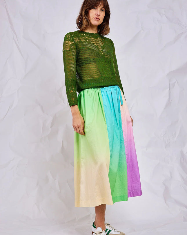 Palm Pointelle Lace Sweater