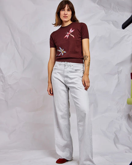 Dragonflies S/S Sweater - Coffee