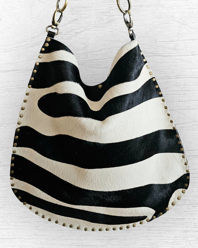 Large Shoulder + X-Body | Zebra Print Cow Hide
Regular price$675.00