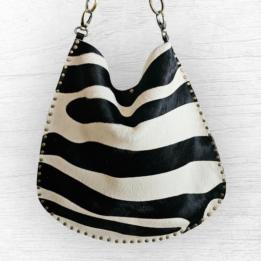 Large Shoulder + X-Body | Zebra Print Cow Hide
Regular price$675.00