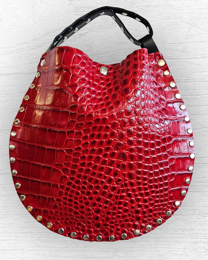Wristlet | Red Croc Print