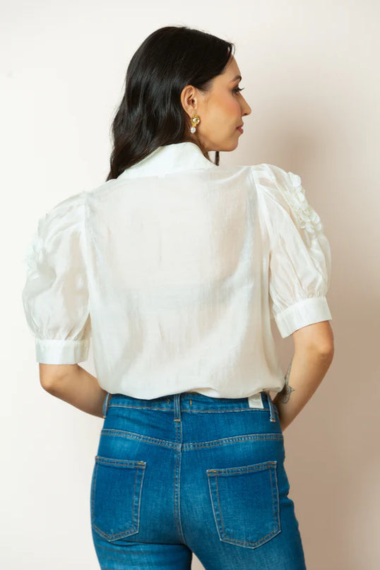 Emery Blouse in Ivory