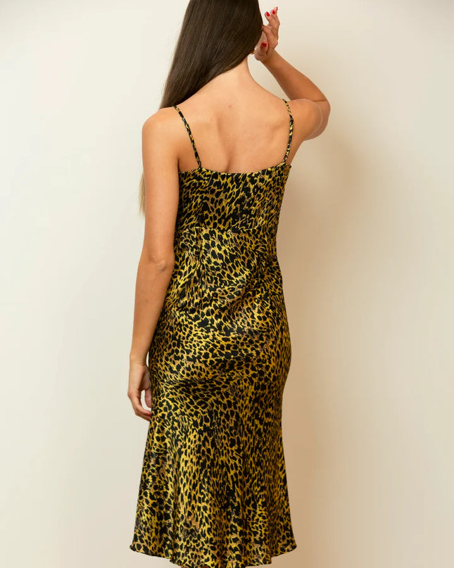 Leopard Print Slip Dress