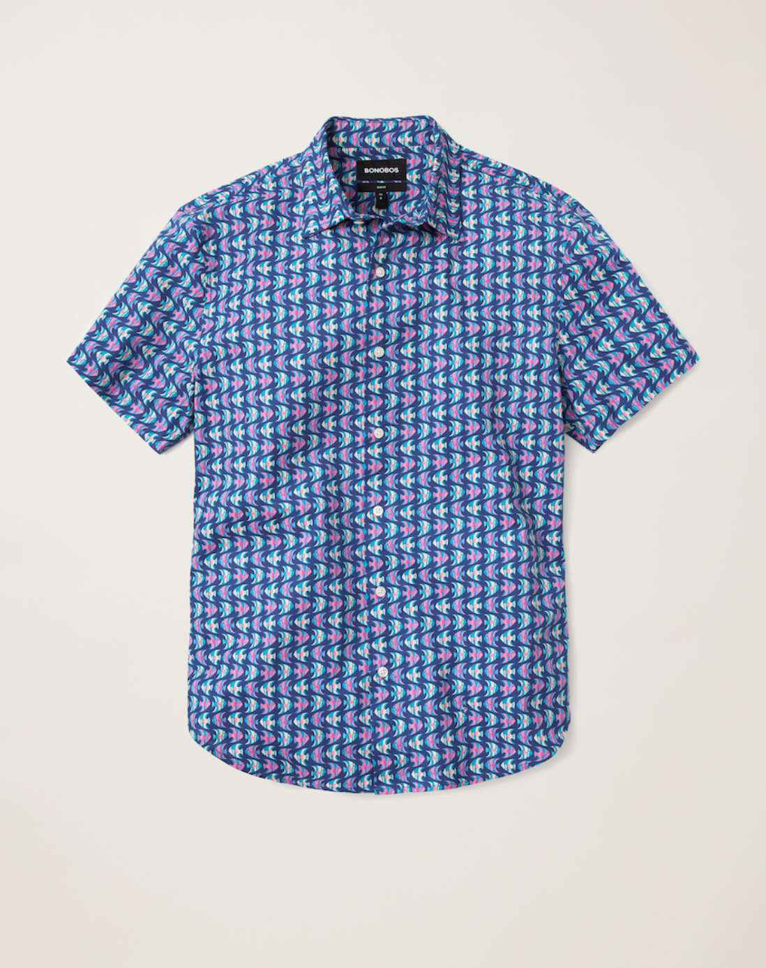 Fish Waves SS Button Down