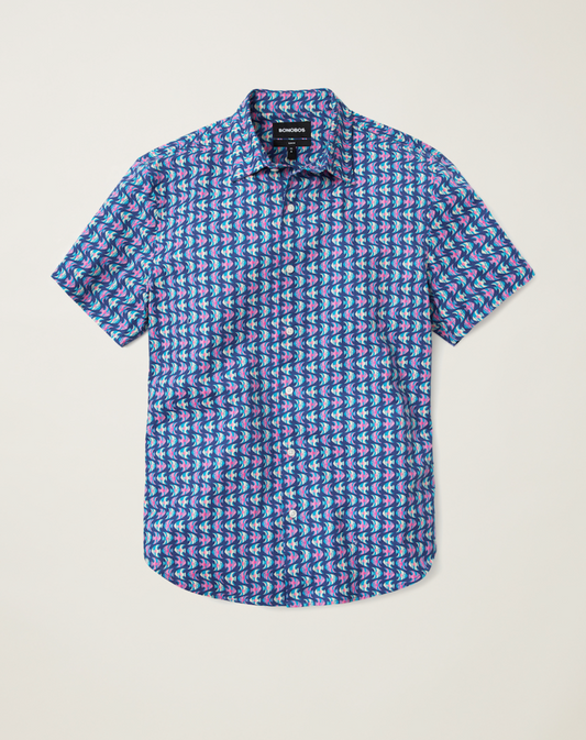 Fish Waves SS Button Down
