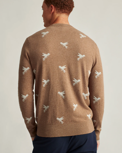 Bonobos All-Birds men's wool blend sweater. Limited edition birds sweater. Available at Rustic Chic Boutique Mackinac Island, Michigan