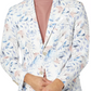 White and mauve floral linen summer sports jacket; cut to order. Mackinac Island boutique
