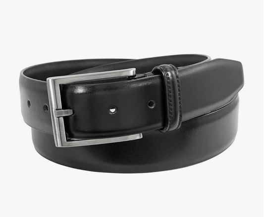 Carmine Leather Belt - Black