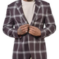 7 Downie St. Burgundy plaid sport coat, men's blazer. At Rustic Chic Boutique Mackinac Island, Michigan.