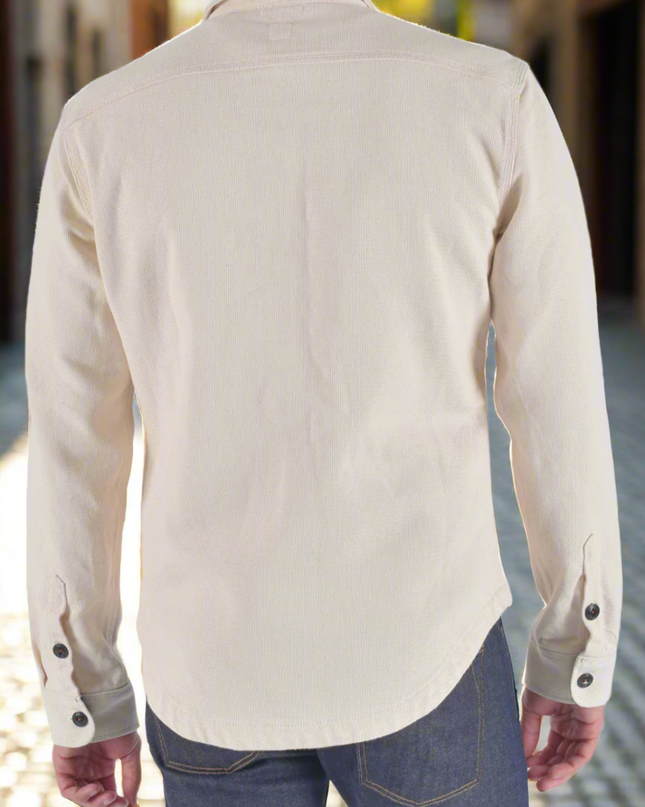 Hiroshi Kato overshirt. Inspired by the classic and rugged double pocket vintage workwear shirt. Made in USA
