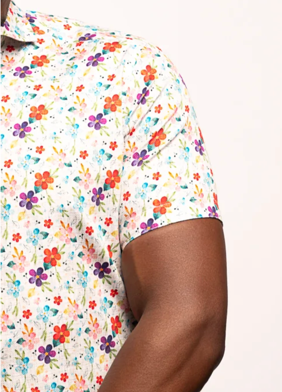 Premium Short Sleeve Floral Button Down