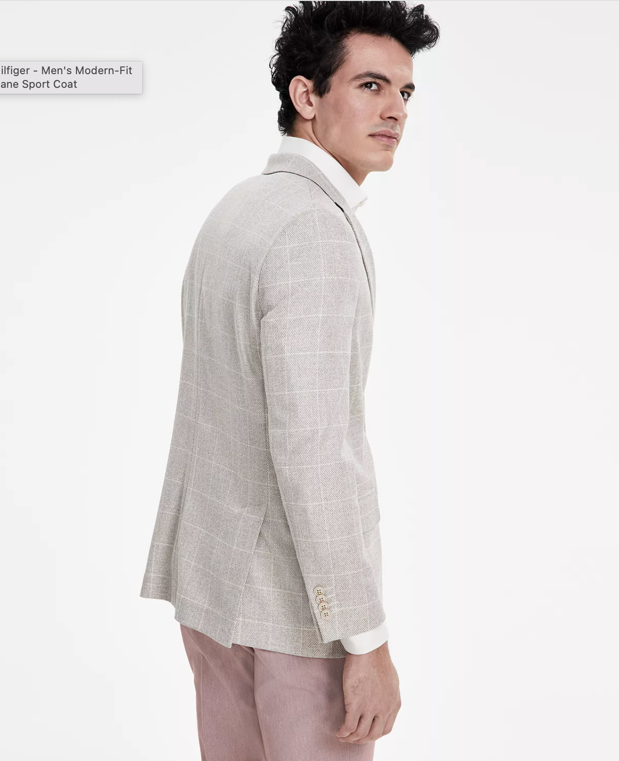 Tan Windowpane Sport Coat