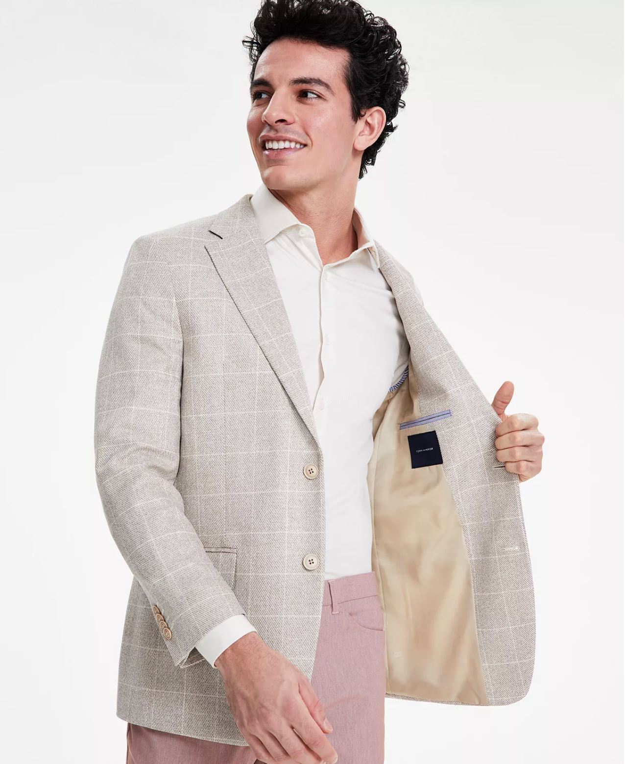 Tan Windowpane Sport Coat