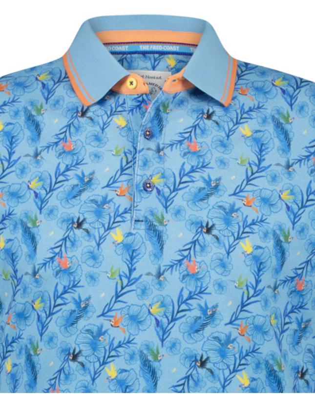 Hummingbird Floral Polo