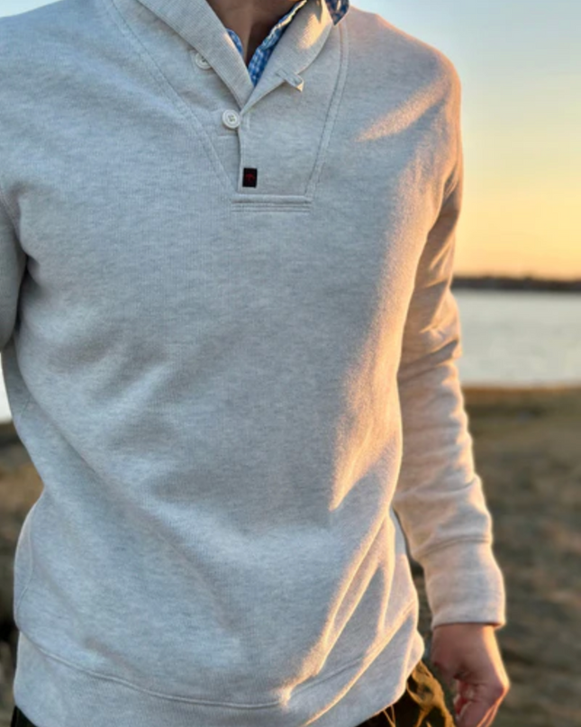 Mariner Shawl Sweater - Stone