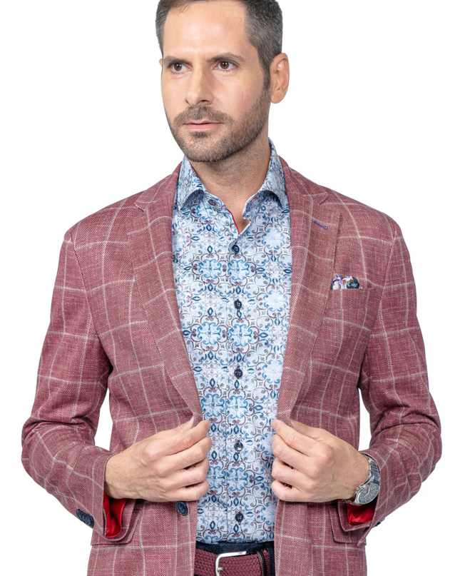 Portland Windowpane Stretch Blazer