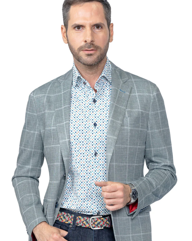 Portland Windowpane Stretch Blazer