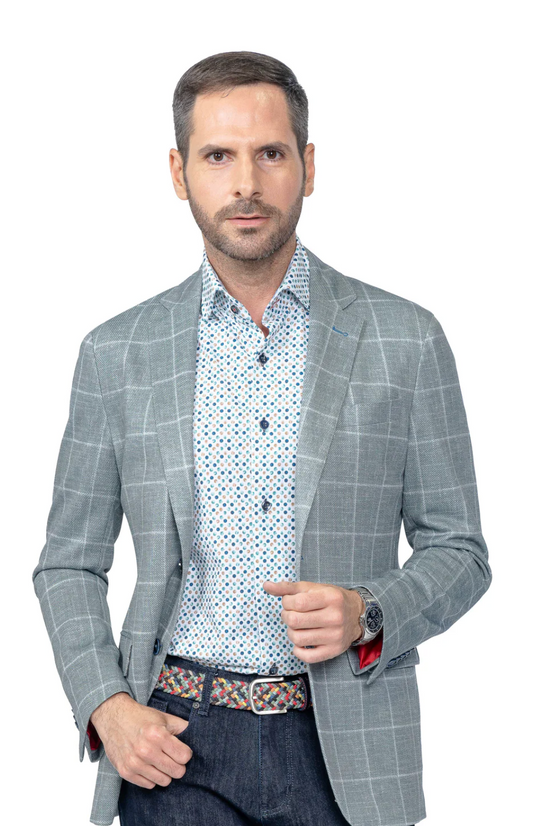 Portland Windowpane Stretch Blazer