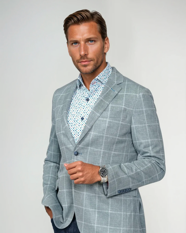 Portland Windowpane Stretch Blazer