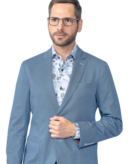 Yale Blue HoundstoothStretch Blazer