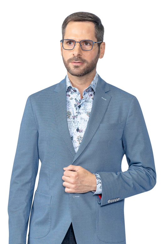 Yale Blue HoundstoothStretch Blazer
