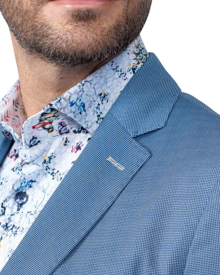 Yale Blue HoundstoothStretch Blazer