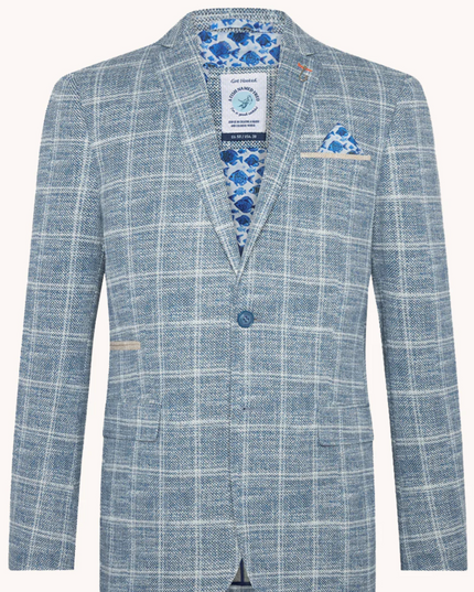 Cobalt Check Travel Blazer
