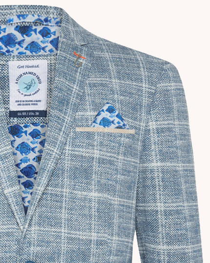 Cobalt Check Travel Blazer
