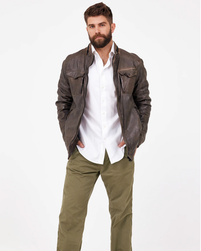 Cove Leather Jacket - Regular Fit