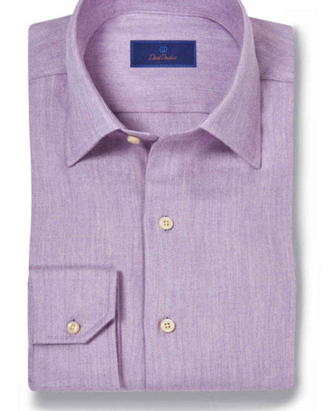 Lilac Herringbone Sport Shirt