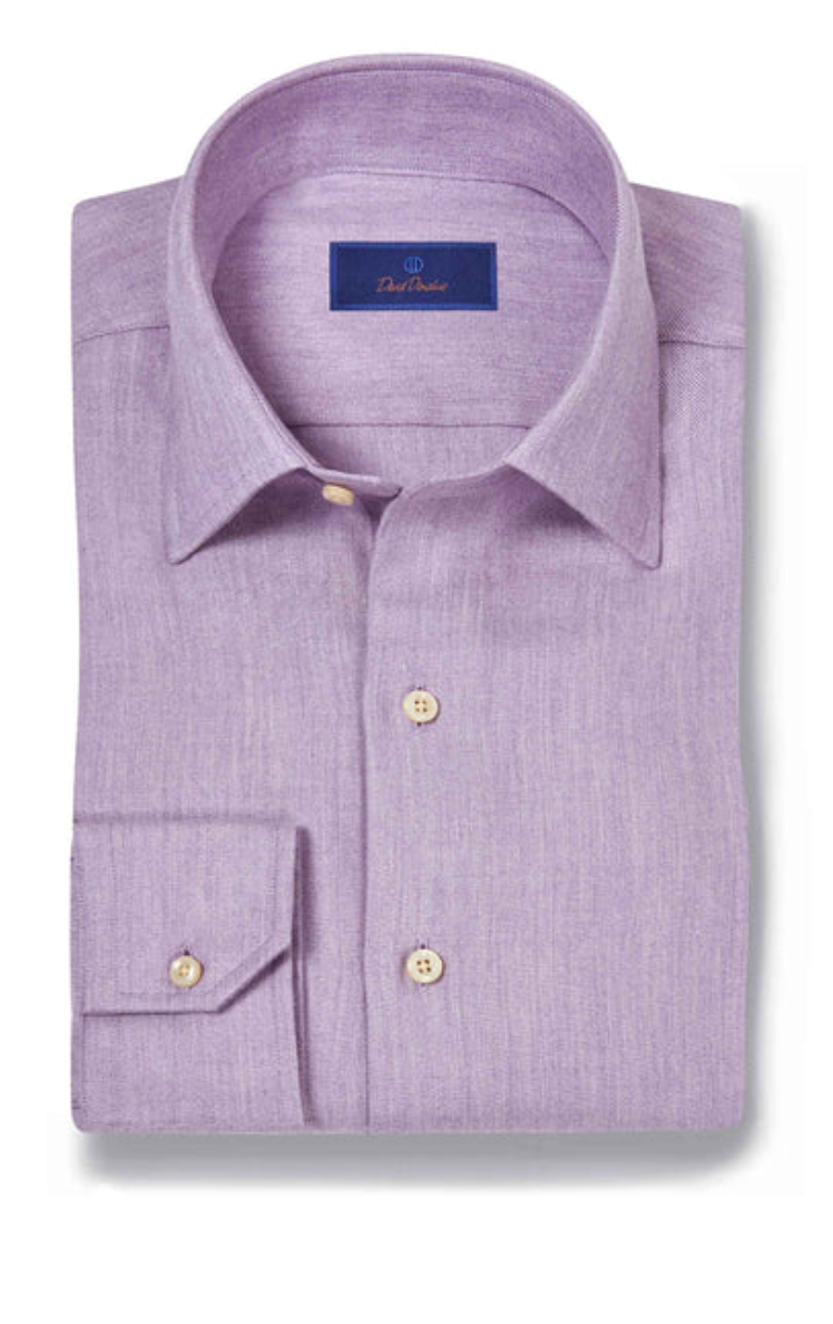 Lilac Herringbone Sport Shirt