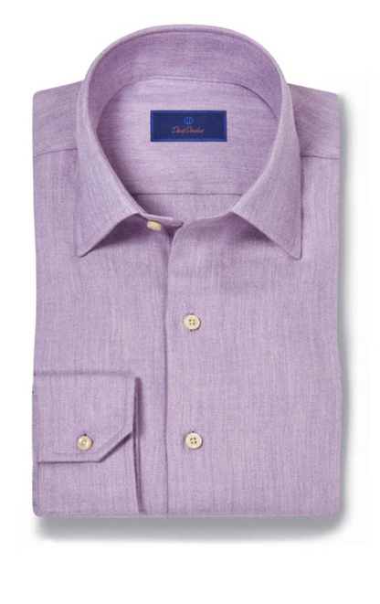 Lilac Herringbone Sport Shirt