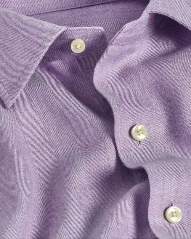 Lilac Herringbone Sport Shirt