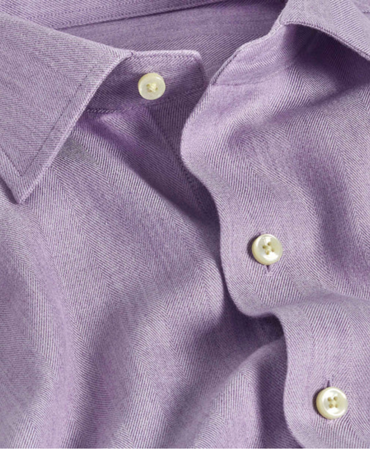 Lilac Herringbone Sport Shirt
