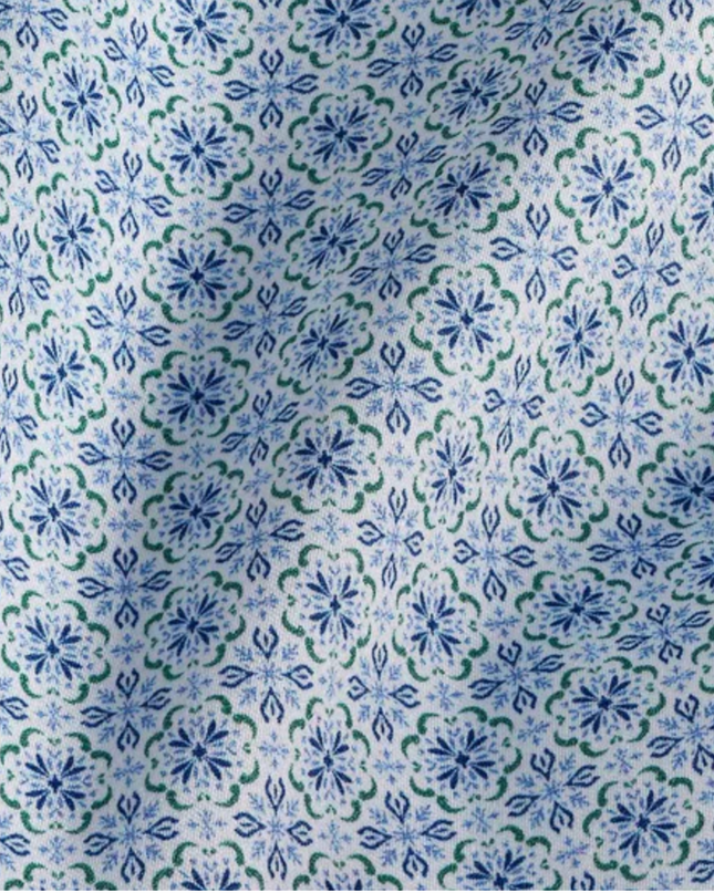 Sky & Grass Geometric Print Sport Shirt