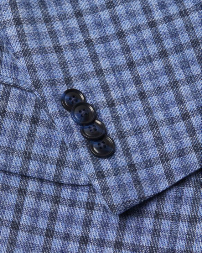 Blue Gingham Modern Fit Sport Jacket