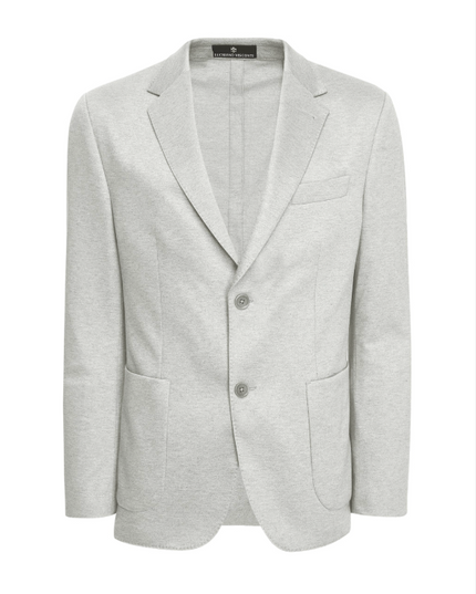 Gray Mercerized Knit Blazer