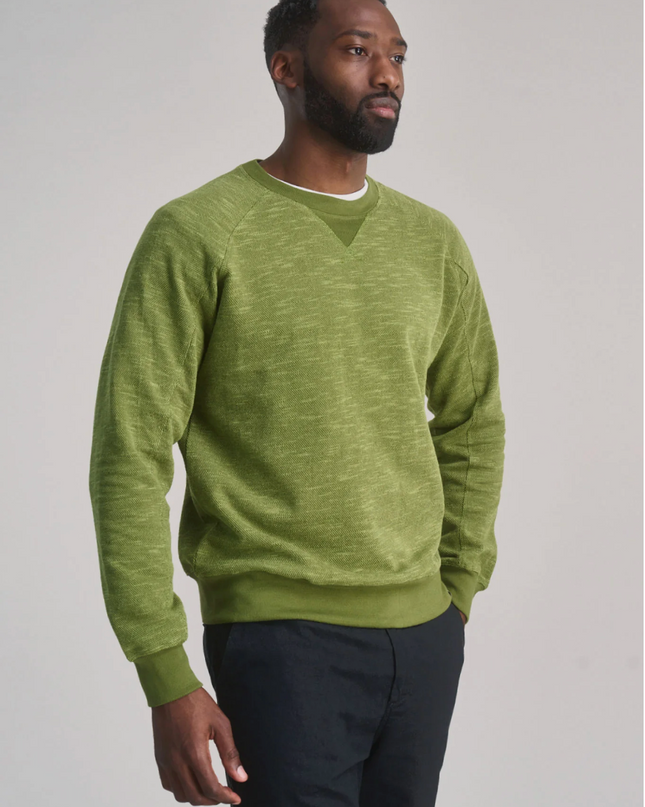 Organic Cotton Sweater - Green Melange