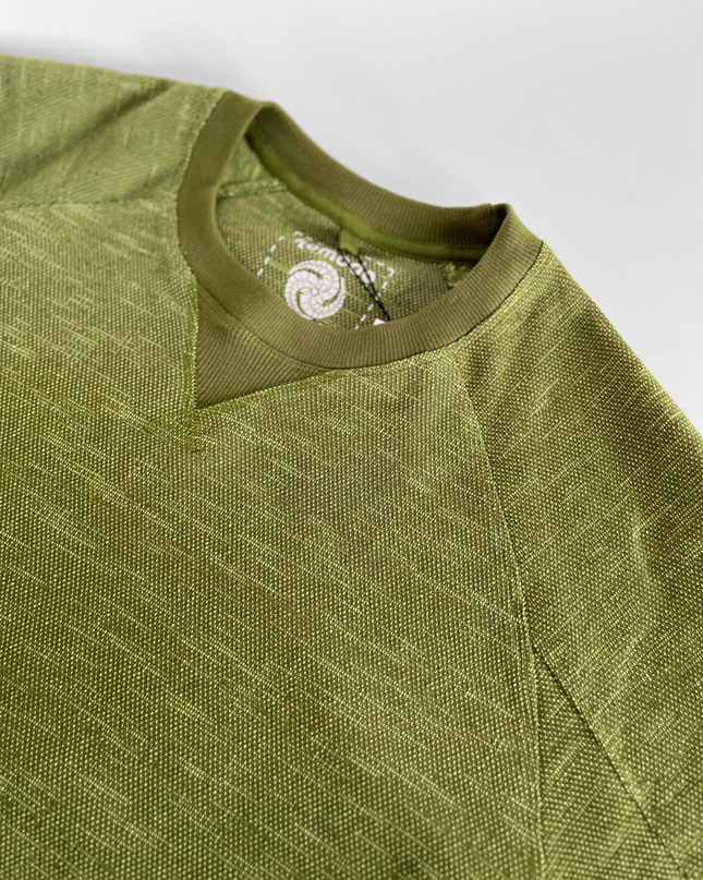 Organic Cotton Sweater - Green Melange