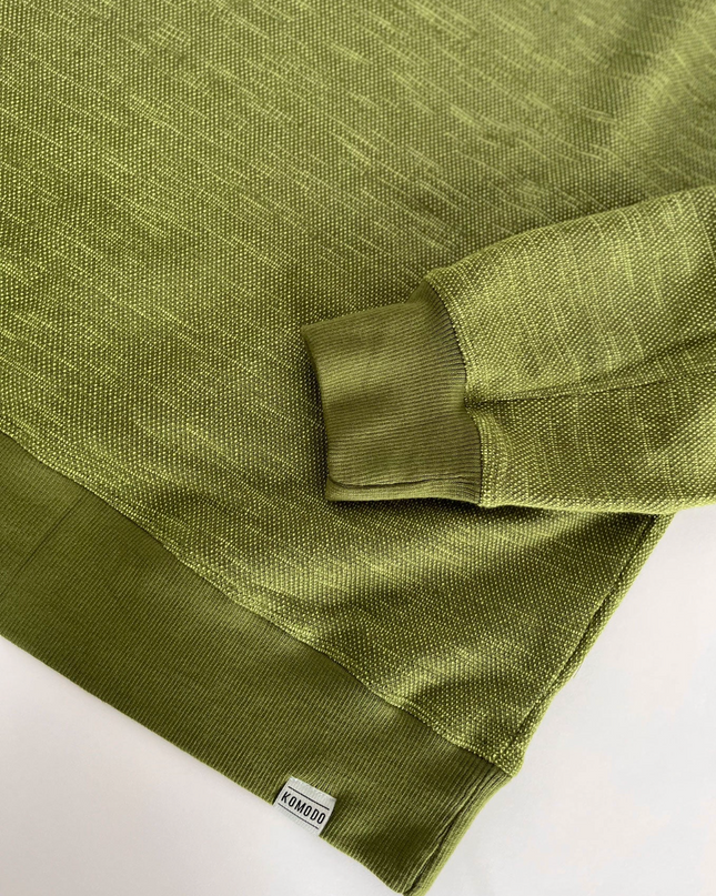 Organic Cotton Sweater - Green Melange