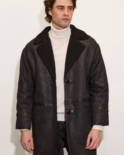 Dakota Leather Car Coat O/S