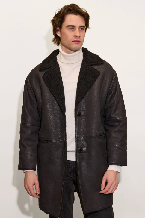 Dakota Leather Car Coat O/S