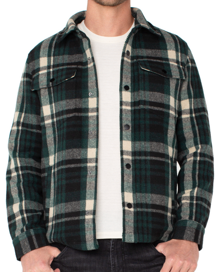 Men's Shirt Jacket - Spruce/ Black Mint