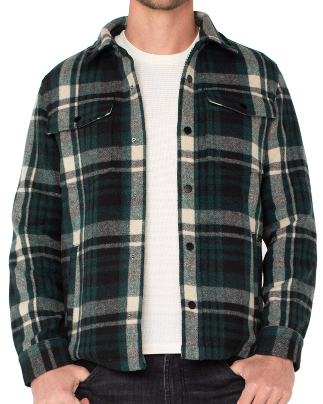 Men's Shirt Jacket - Spruce/ Black Mint