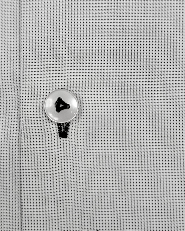 Silver Non-Iron Micro Pattern Dress Shirt