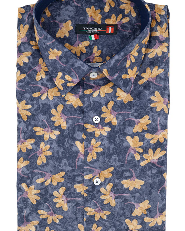 Purple w/ Orange Flowers