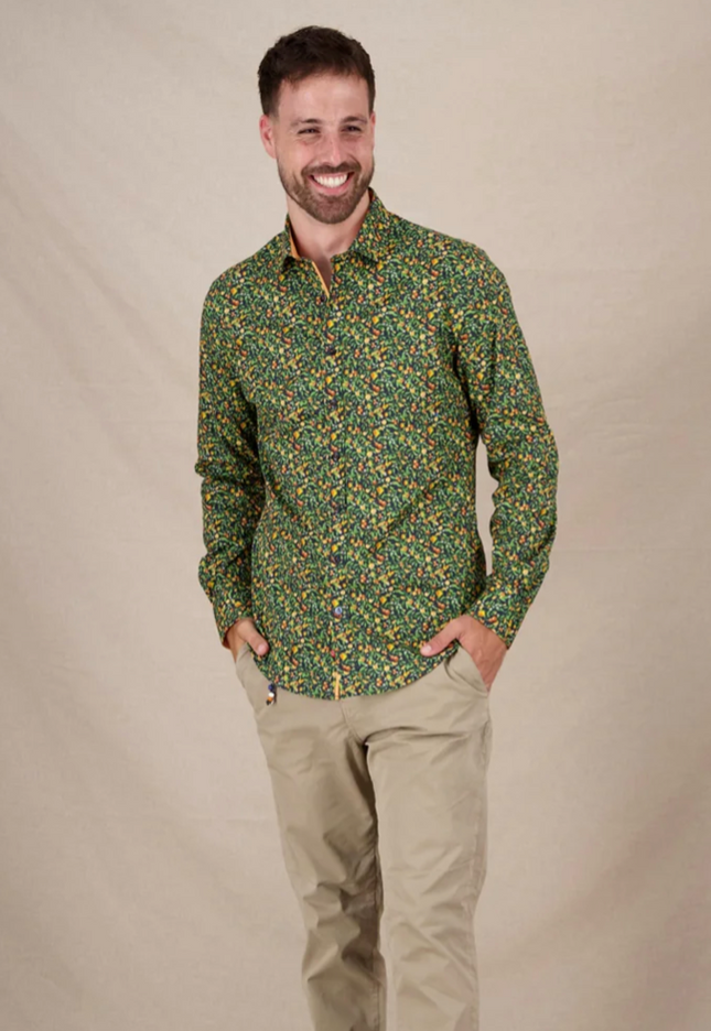 Citrus Navy LS Button Down