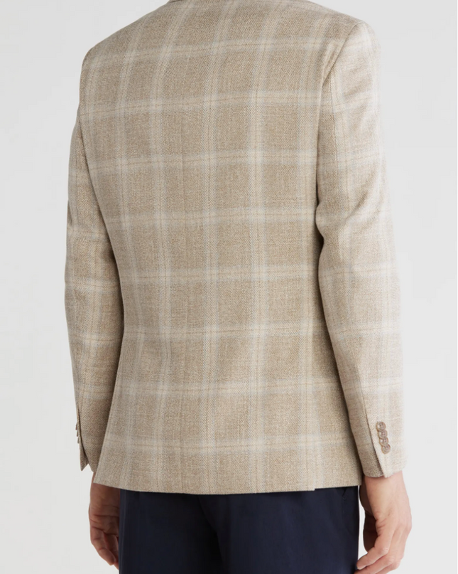 Glen Plaid Notch Lapel Blazer