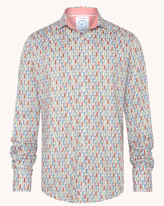 Boats Multi Color L/S Button Down Shirt