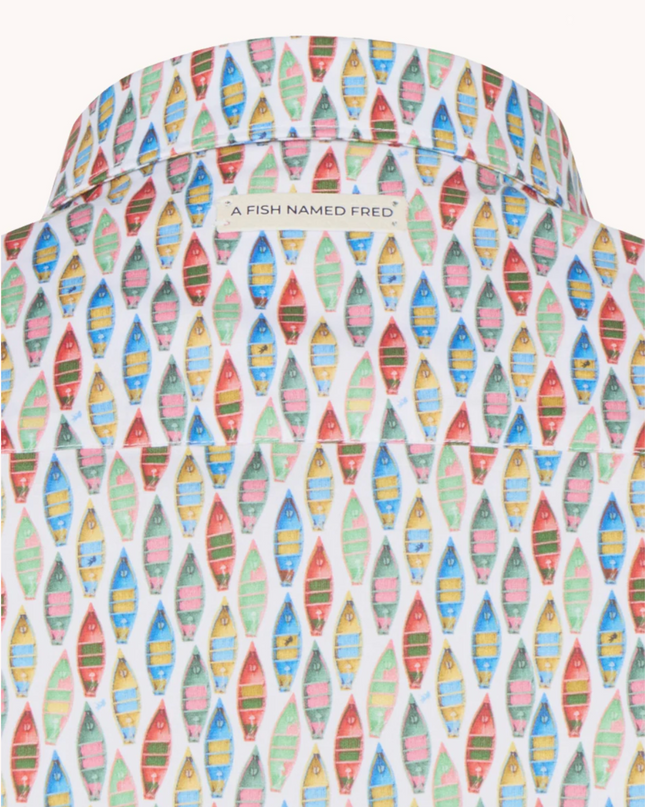 Boats Multi Color L/S Button Down Shirt
